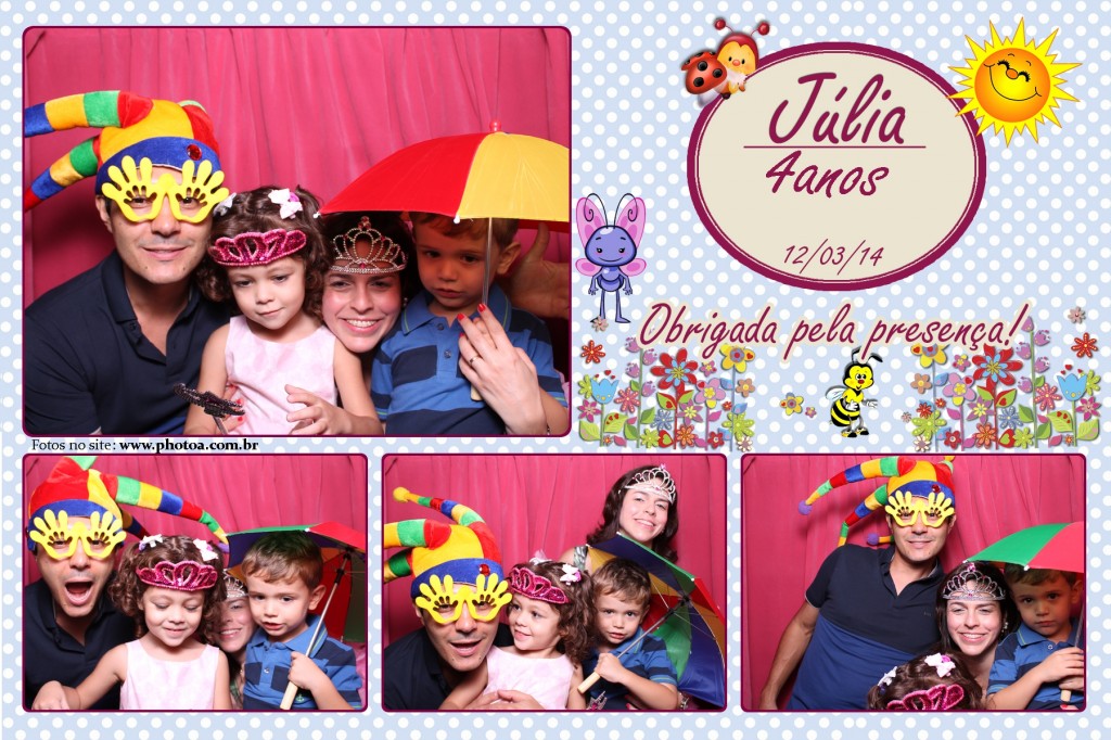 Aniversário Júlia - 4 Anos | Photo A - Cabine de foto Lembraça