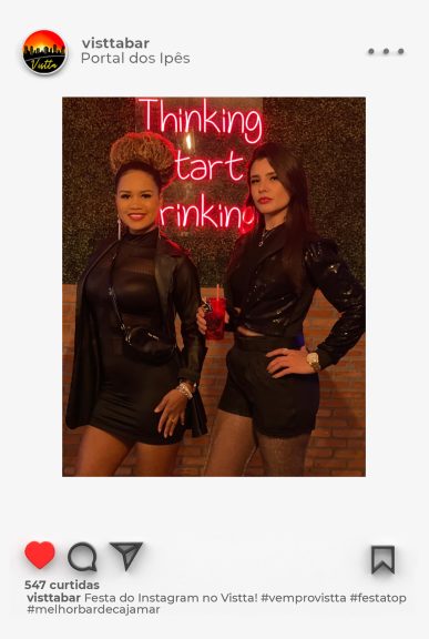 Vistta Bar - InstaPhoto A - Impressão de foto por uma hashtag do Instagram