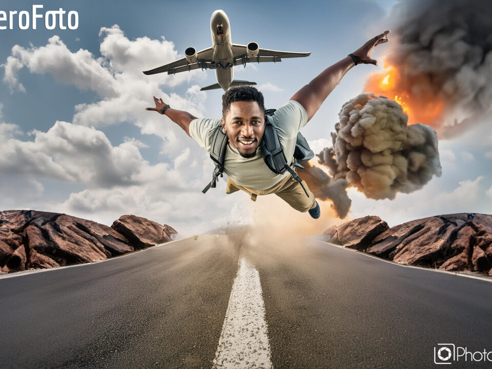 Foto Lembrança AeroFoto: Homem voando